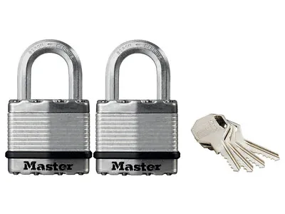  Master Lock Excell™ Laminated Steel 45mm Padlock - 24mm Shackle - Keyed Alike X • £23.94
