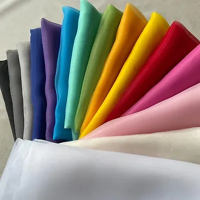 £2 • Buy Crystal Organza Fabric Voile Wedding Craft Material Per Metre 30 Colors