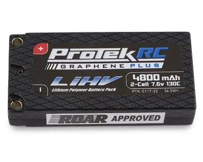 ProTek RC 2S 130C Low IR Si-Graphene + HV LCG Shorty LiPo Battery (7.6V/4800mAh) • $59.99