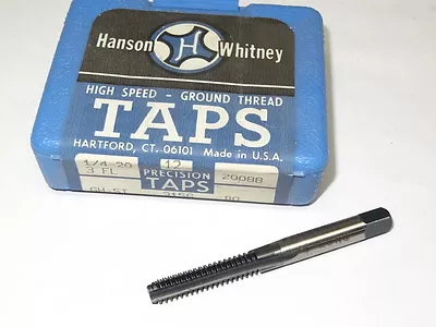 1 Pcs HANSON WHITNEY 1/4 -20 NC 3 Flutes GH-5 Oxide Bottom Hand Tap 20088 USA • $7.99