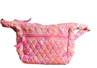 Vintage Retired Vera Bradley Small Pink Floral Shoulder Bag/Purse In Hope Toile • $10
