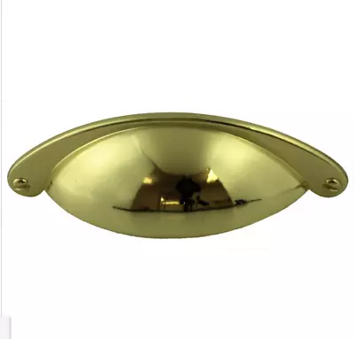 Polished Brass Cup Pull 2.5  C-C NEW  • $1.99