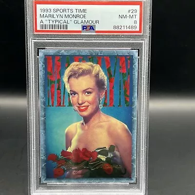 1993 Sports Time # 29 Marilyn Monroe Marilyn Monroe A Typical Glamour Pose PSA 8 • $39.99