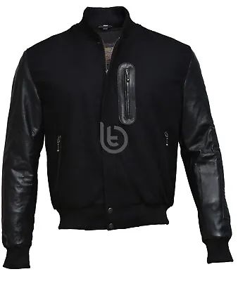 Michael B Jordan Kobe Destroyer Xxiv Battle Men Wool Genuine Leather Jacket • $89.99