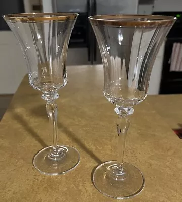 MIKASA  Jamestown Gold Trim Iced Tea Water Wine Goblets Austria- 7 Available • $30