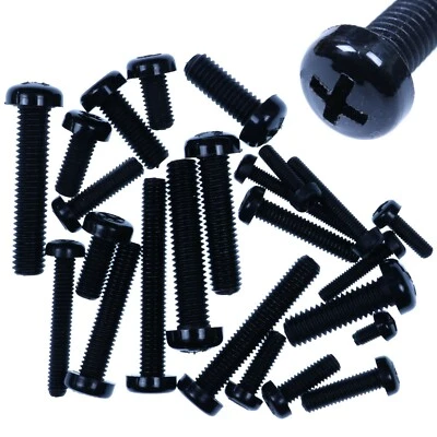 £3.77 • Buy Black Nylon Phillips Screws M3 M4 M5 M6 Pa66 Uk Stock Free Postage