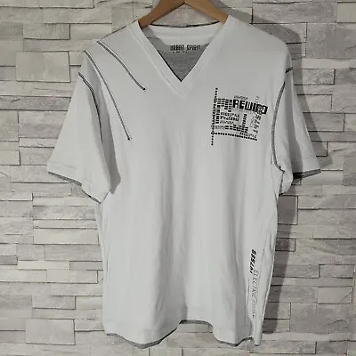 £5.50 • Buy Mens URBAN SPIRIT White T Shirt V Neck Cotton Large