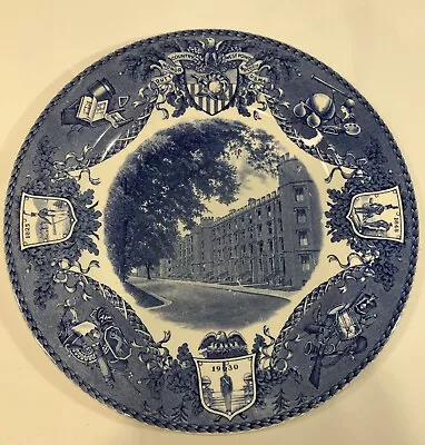 1931 Wedgwood West Point Military Academy Central Cadet Barracks Blue Plate 10.5 • $55