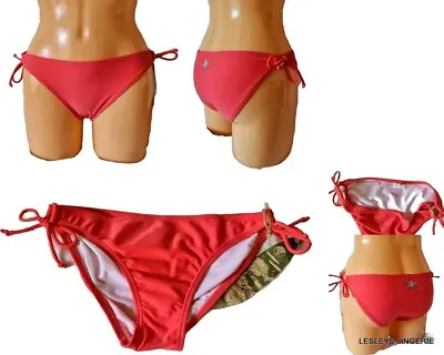 Womens Fat Face Bikini Bottom Pink Side Tie Swimwear Beach Summer Uk 8 10 • £7.95