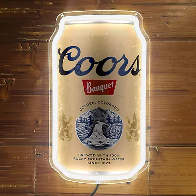 Coors Banquet Beer Can LED Neon Sign - Vintage Style Bar Pub Man Cave Light K1 • $49.90