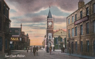£2 • Buy Circa 1908 Postcard: Dale Jewllers And Town Clock, Redcar, North Yorkshire