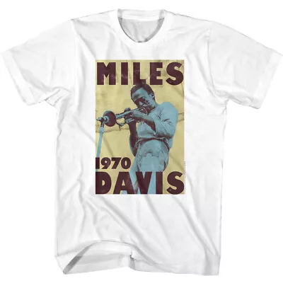 Miles Davis 1970 Playing Trumpet Photo Men's T Shirt Jazz Music Band Tour Merch • £39.89