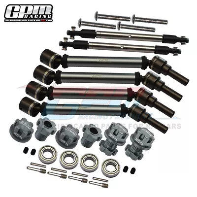 GPM Front/Rear CVD Drive Shaft+Hex Adapter+Wheel Lock+Front Steering Tie Rod Set • $95.90