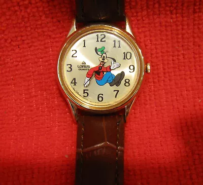 Disney BACKWARD GOOFY WATCH WORKING NEW BAND NEW BATTERY WORKING #51 • $49.99