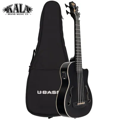 Kala UBASS-JYMN-BK-FS Journeyman Black Mahogany Acoustic Electric Bass Ukulele  • $359