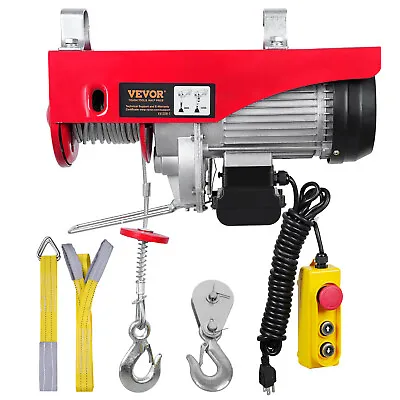 VEVOR Electric Hoist 1320 Lbs Crane Winch With 14FT Wired Remote Control 110V • $110.99