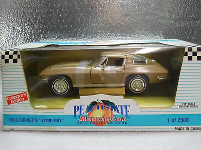 Ertl 1:18 1963 Corvette Sting Ray Tuscany Tan Peachstate M.i.b. • $32