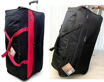 XXXL Extra Large Travel Luggage Wheeled Trolley Holdall Suitcase Duffel Bag Fold • £49.95