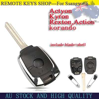 Replacement For Ssangyong Actyon Kyron Rexton Korando Remote Key Shell Case Fob • $17.99