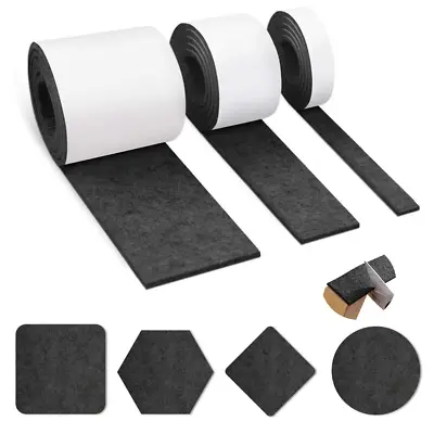 3 Rolls Felt Tape With Adhesive Backing Adhesive Felt Pads For Furniture Rocki • £13.06
