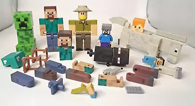 Minecraft Action Figure Lot Some Complete Pieces & Replacement Parts Extras • $4.99