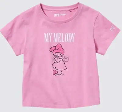 Uniqlo Sanrio Kuromi & My Melody UT (CROPPED Graphic T-Shirt) KID 130Y(160) PINK • $11.99