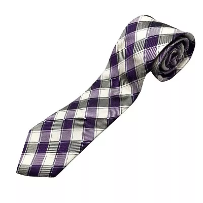 Ike Behar Mens Vintage Silk Dress Tie Geometric Triangle Pattern 60  3.5  • $30