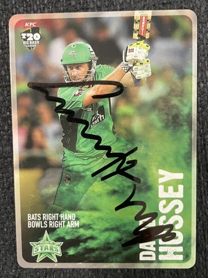 $1.49 • Buy David Hussey Signed Melbourne Stars 2014 KFC Big Bash BBL T20 Cricket Australia