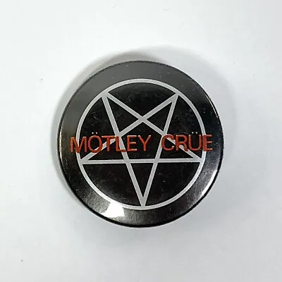 Vintage MOTLEY CRUE Pentagram Pin Rock Metal Band Pinback Button Badge 1.25  • $6.99