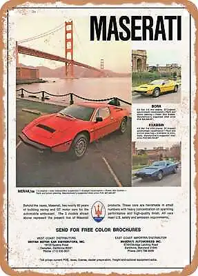 METAL SIGN - 1978 Maserati Merak SS Bora Khamsin Vintage Ad • $18.66