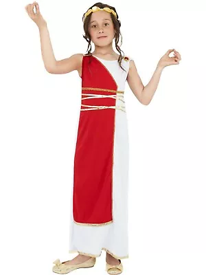 Grecian Girl Costume Greek Ancient Roman Goddess Athena Historical Toga Dress Up • $24