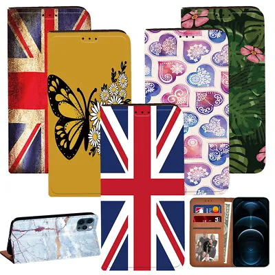 Print Leather Stand Phone Case Cover For Apple Iphone XR SE 6 7 8 11 12 13 14 15 • £3.93