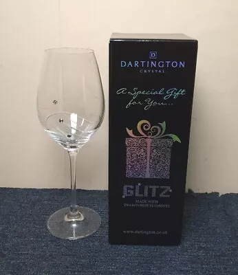 Boxed Dartington Crystal Glitz Wine Glass With Real Swarovski Elements Crystals  • £15.99