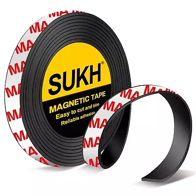 Magnetic Tape Strips With Adhesive Backing - Magnetic Strip Magnet Band Strong • $10.69