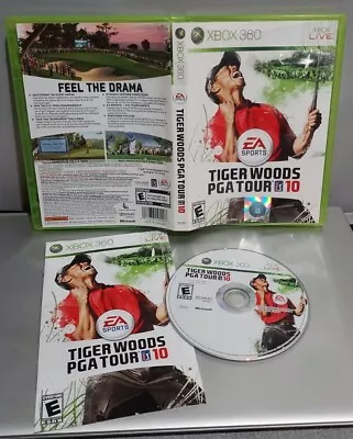 Tiger Woods PGA Tour 10 (Microsoft Xbox 360) Complete W/ Manual CIB Golf • $7.95