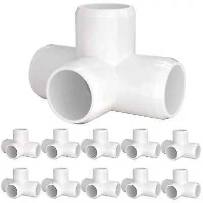 3/4  PVC Fittings 4 Way (10-Pack) Furniture Grade PVC Pipe Connector 3/4 Inc... • $28.88