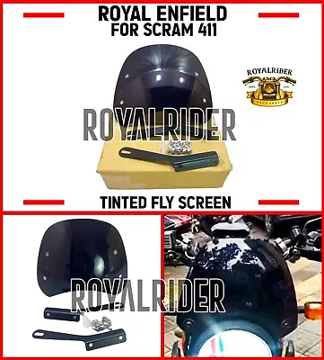 Fits Royal Enfield  TINTED FLY SCREEN FOR SCRAM 411 • $44.99