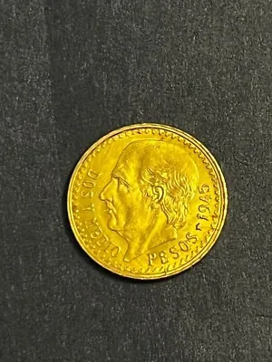 1945 MEXICO 2.5 Pesos Circulated (.0603 Oz.) Mexican Gold Coin • $175