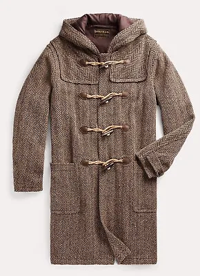 RRL Ralph Lauren Limited Edition English Wool Tweed Duffel Coat Jacket-MEN- M • $990