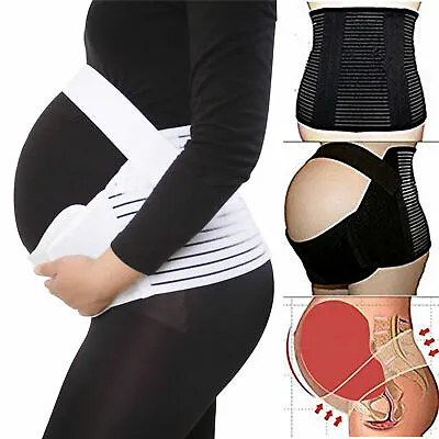 Pregnancy Maternity Belt Lumbar Back Support Waist Band Belly Bump Brace Strap • £8.69
