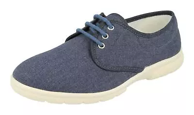 Men'S Canvas / Summer Shoes (Troon)6V Wide Fit By Db Shoes In Denim Blue • £61.95