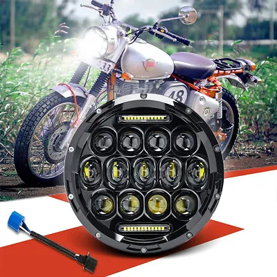 For Royal Enfield Himalayan 7  Motorcycle LED Projector DRL Headlight Hi/Lo Beam • £23.48