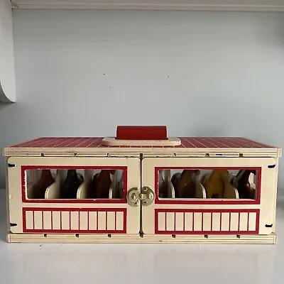 Melissa & Doug Take Along Wooden Show Horse Stable W/ 8 Horses - Discontinued. • $15.99