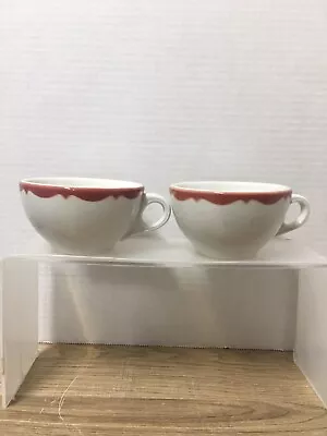 2 Vintage Mayer China Beaver Falls Pa. Rust Crestwave Coffee/ Tea Cups #453/254 • $19.99