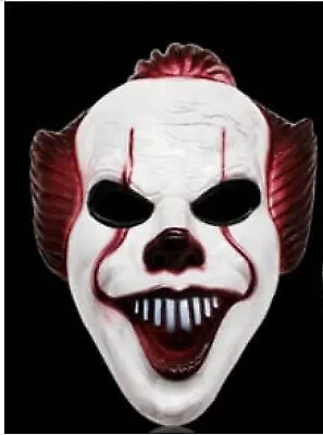 Horror IT Clown Halloween Mask Pennywise Scary Face Party Cosplay Horror Costume • £5.99