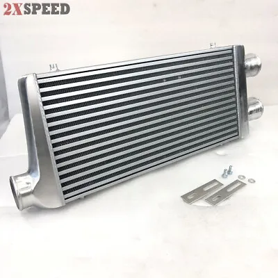 Universal Aluminum Intercooler 32 X13 X3  Two 3  Inlet One 3  Outlet Tube & Fin • $159.99