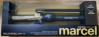 Paul Mitchell Curling Iron Express Gold Marcel 1.25  Titanium Curling Iron Black • $60