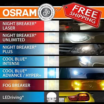 OSRAM ALL Automotive BULBS LAMPS H1 H3 H4 H7 H8 H11 HB3 HB4 H6W H21W T10 T20 P21 • $39.90