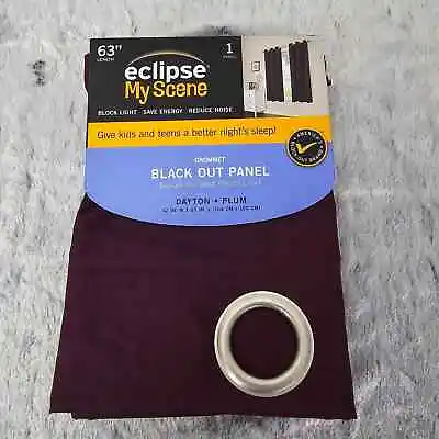 Eclipse Polyester Dayton Plum Blackout Curtains 1 Panel 42 X 63 Purple NEW • $19.95