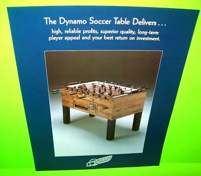 Dynamo Foosball Table Flyer Vintage Original Soccer Arcade Game Promo 8.5  X 11  • $17.85